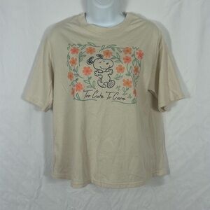 Peanuts Snoopy Floral Graphic short sleeve T-shirt S